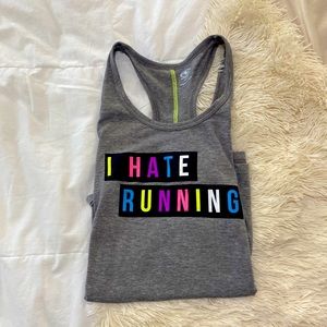 Sports tank top “I Hate Running”